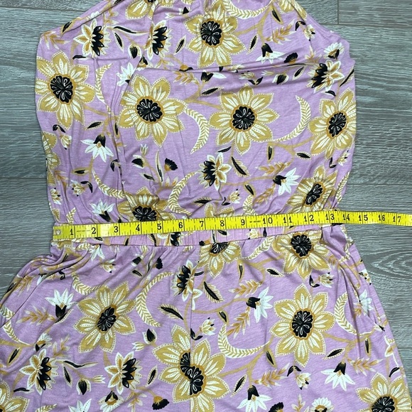 NWT Loft Beach Floral Halter Neck Knit Shorts Romper with Pockets S - Picture 11 of 16